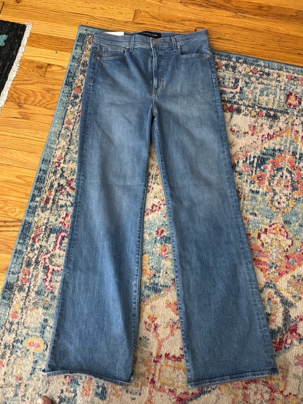 Veronica Beard Light Blue Denim Straight Leg Jeans